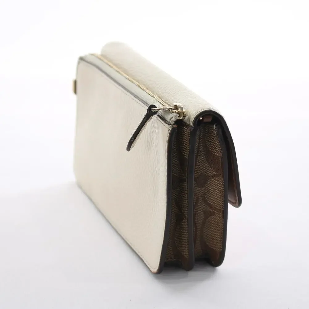 Coach Leather Foldover Wristlet